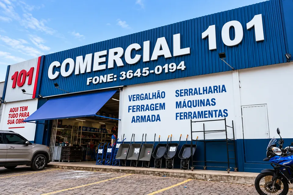 Fachada da loja Comercial 101